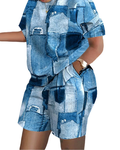 Women’s Printed Shorts Suit