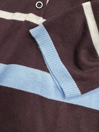 Striped Polo Knit Top