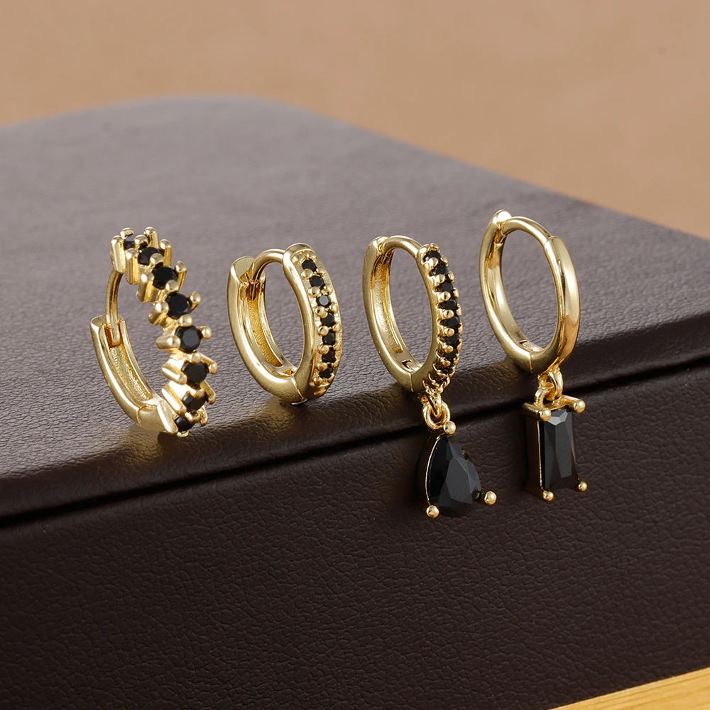 Zircon Water Drop Hoops