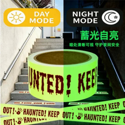 Glow-in-the-Dark Warning Tape