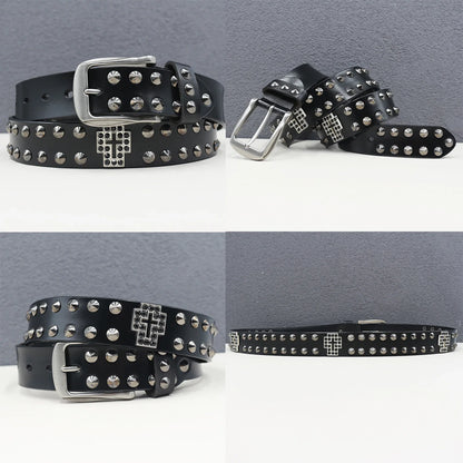 Heavy duty leather belt