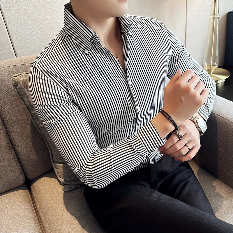 Striped Formal Business Shirt