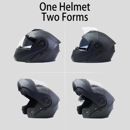 Dual Lens Flip Up Motorcycle Helmet