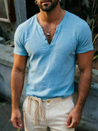 Breathable Cotton Linen Tee