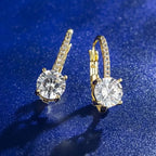 Moissanite Silver Drop Earrings