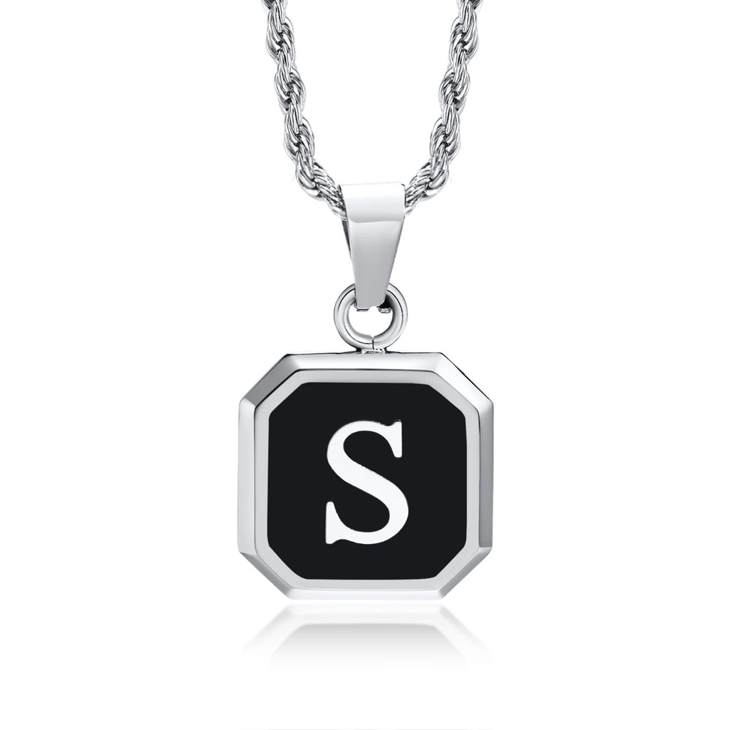 Initials Letter Pendant Necklace