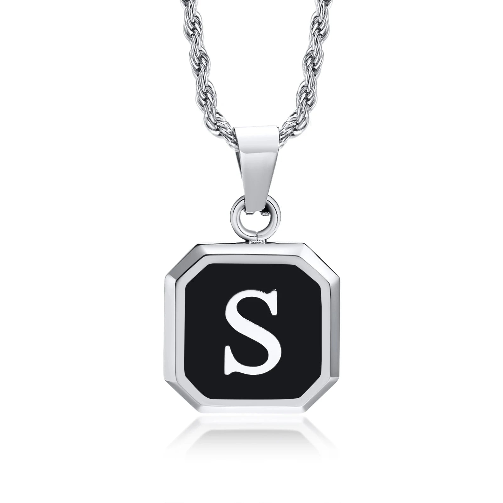 Initials Letter Pendant Necklace