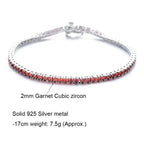 YLMyself Red Garnet Tennis Bracelet