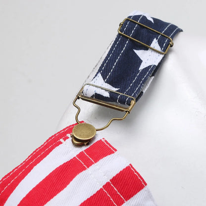 Women American Flag Stripes Romper