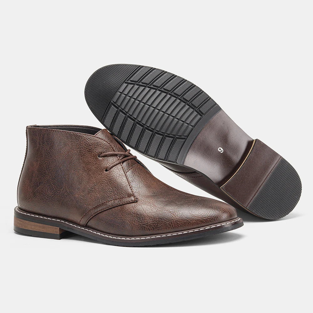 Simple PU Desert Boots