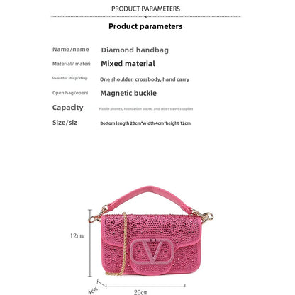 Fashion Diamond Inlay Bag