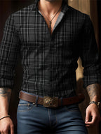 V-Neck Print Casual Shirt