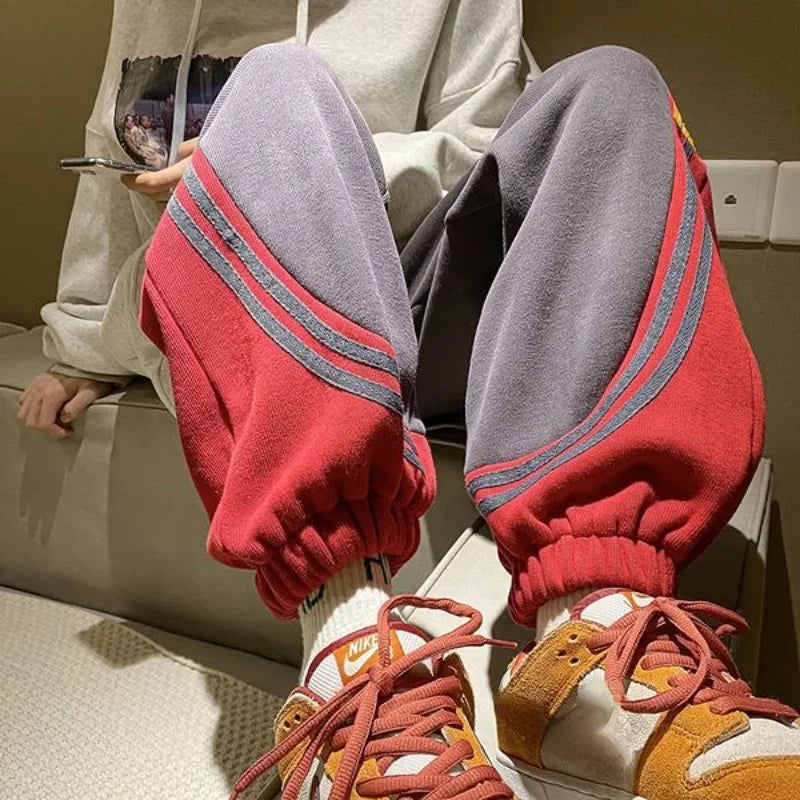 Spliced Cotton Terry Sweatpants
