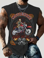 Retro Motorcycle Graphic Vest