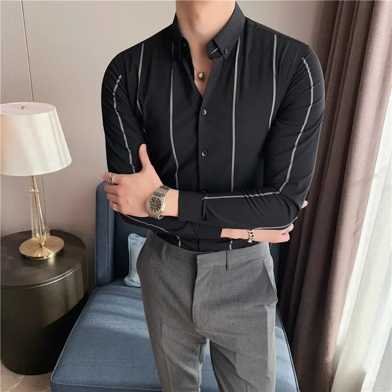 Striped Button Casual Shirt