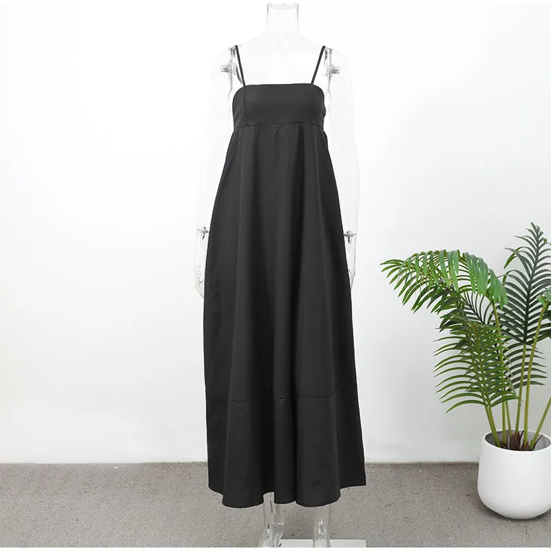 Black Backless Long Dress