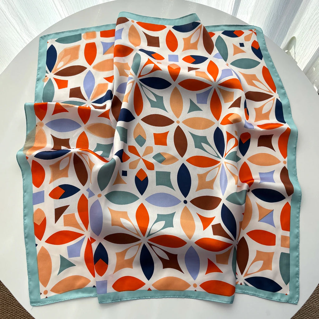 Print Silk Square Neckerchief