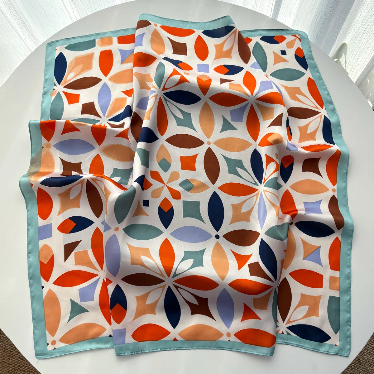 Print Silk Square Neckerchief