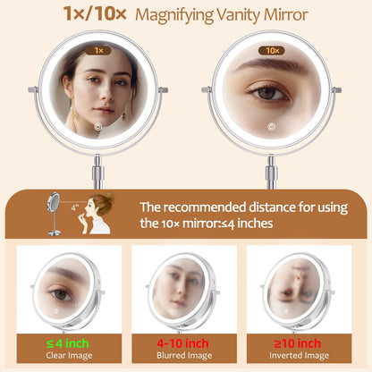 Adjustable Lighted Makeup Mirror