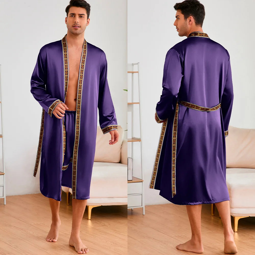 Robe Shorts Pajamas Set Bathrobe