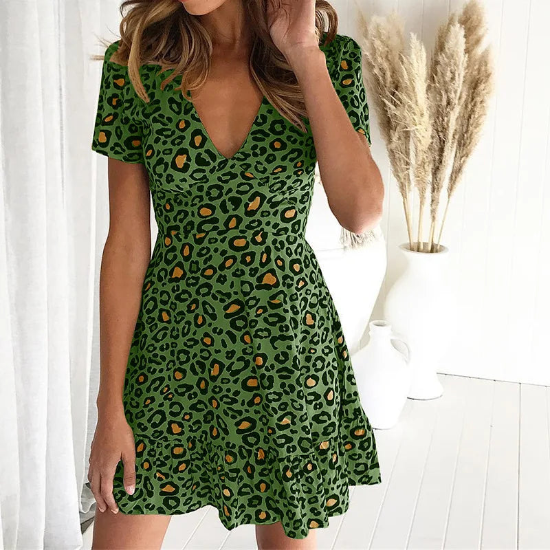 Leopard Print Mini Dress