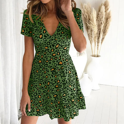 Leopard Print Mini Dress
