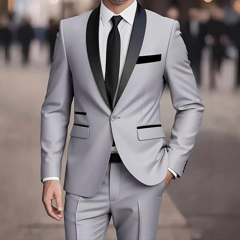 Single-Button Slim Dance Party Suit