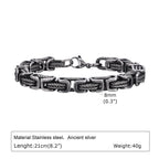 Men's Chunky Byzantine Bracelet
