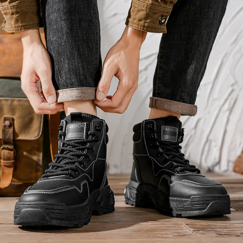 Soft-Sole High-Top Leisure Boots