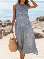 Bohemian Sunflower Print Dress