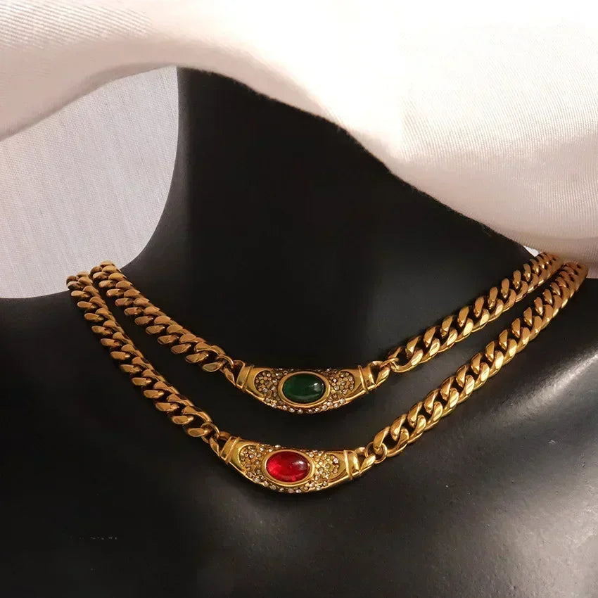 Crystal Choker Chain Necklace