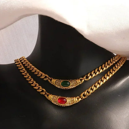 Crystal Choker Chain Necklace