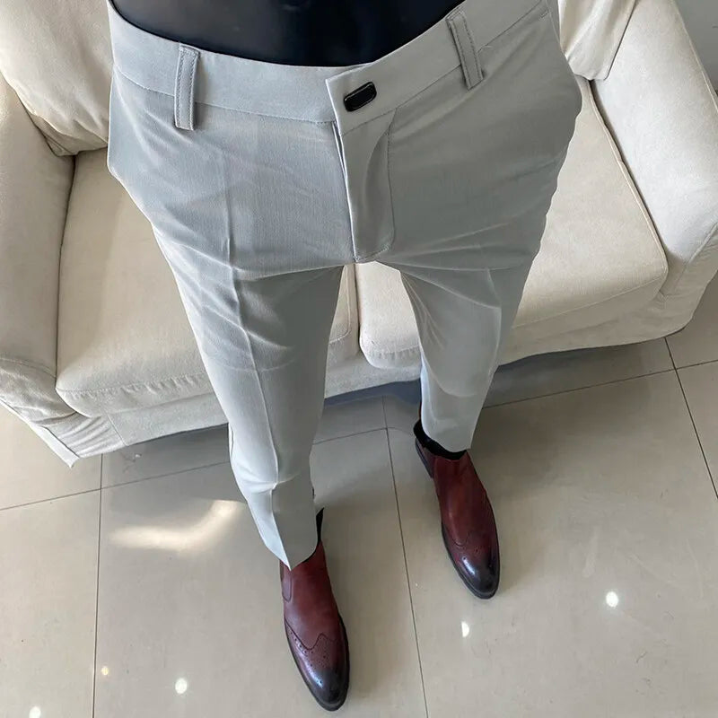Slim Fit England-Style Suit Trousers