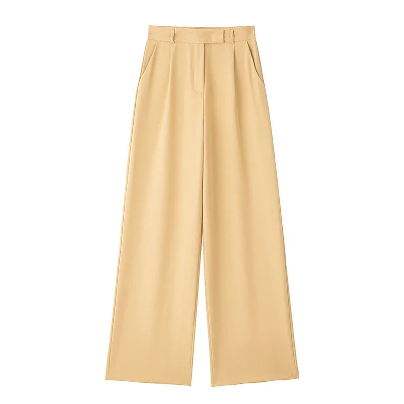 High Waist Straight Casual Pants