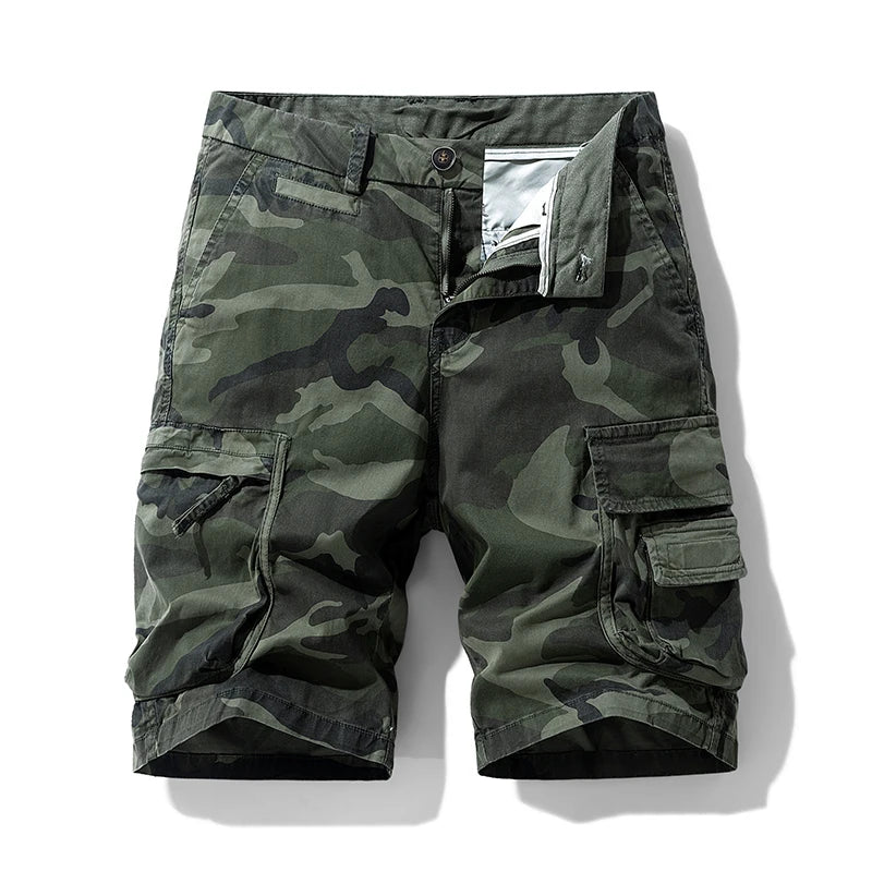 Camo Multi-Pocket Loose Shorts