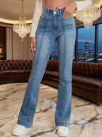 Seam-Detail Bootcut Flared Jeans