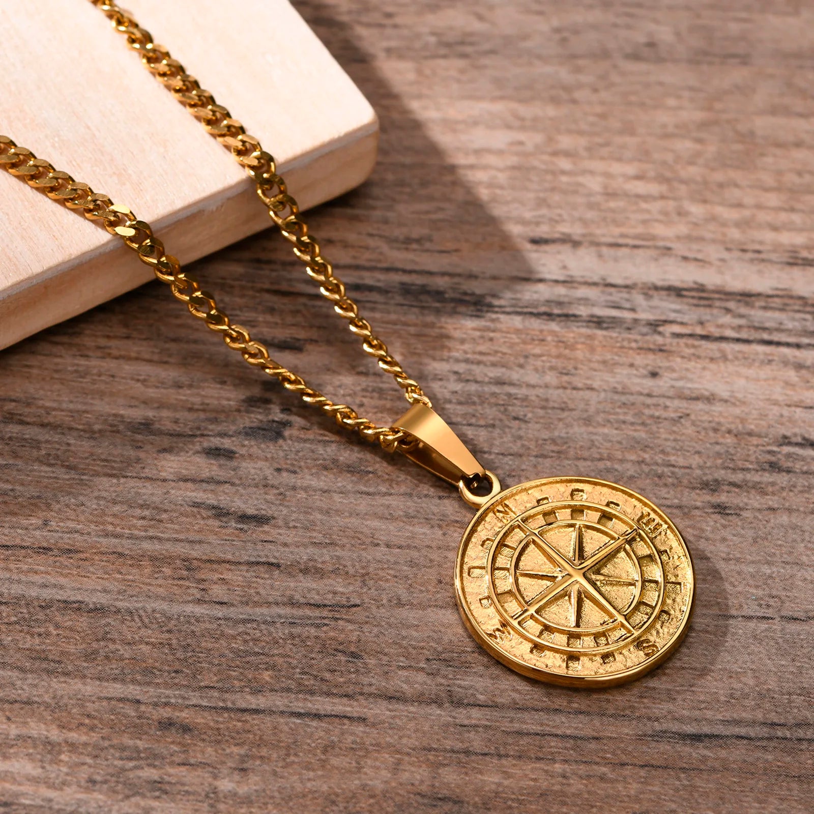 Mprainbow Viking Compass Necklace