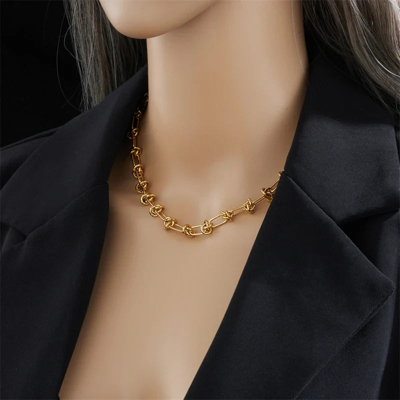Twist Knot Necklace Bracelet