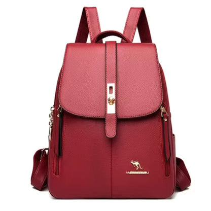 Women Leather School Bookbag