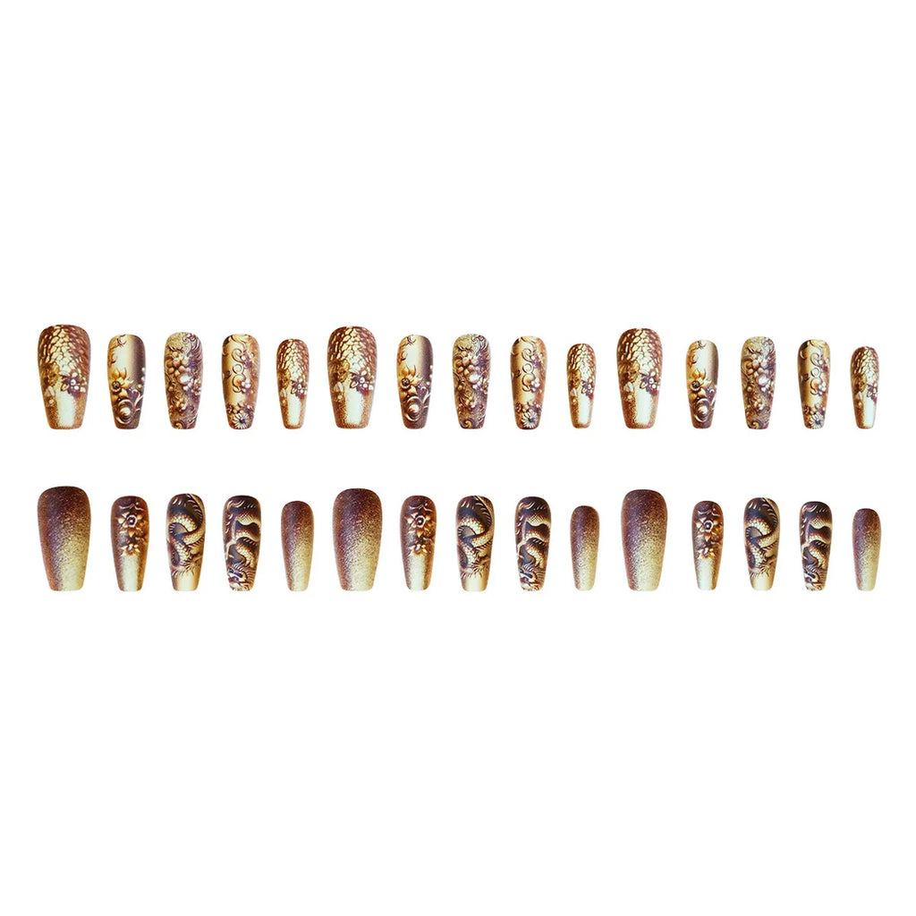 set Medium long fake nails