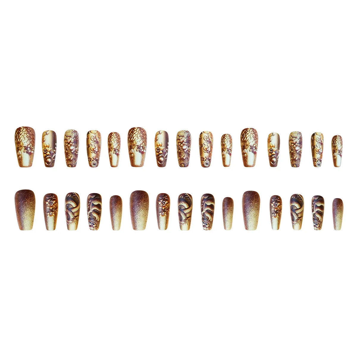 set Medium long fake nails