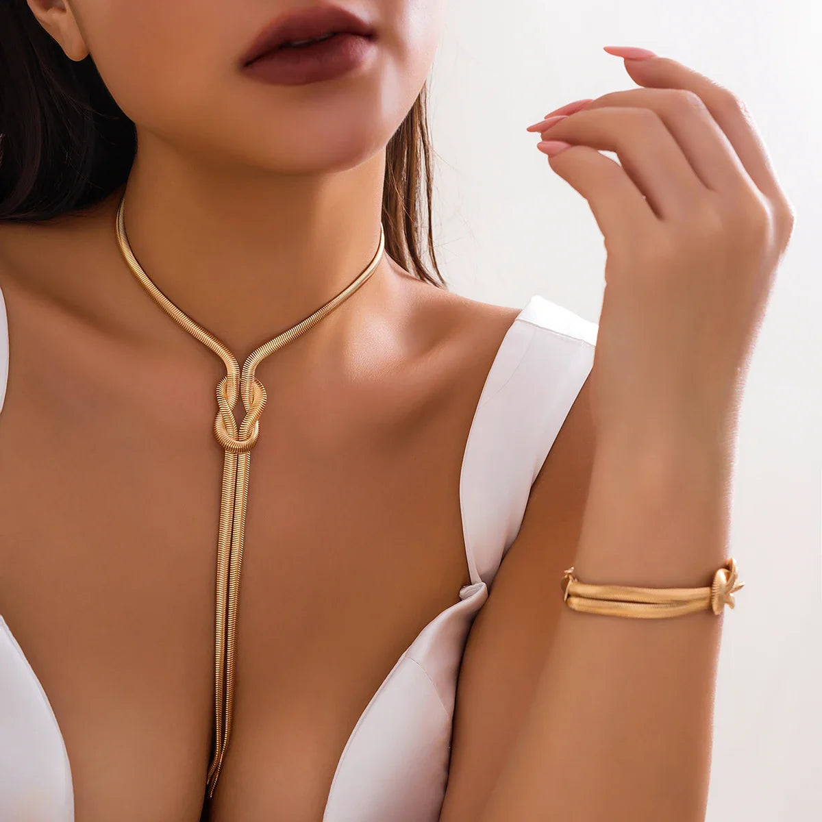 Twisted Chain Choker Set