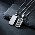 Mprainbow Geometric Square Necklace