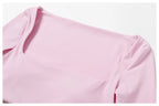 Nylon Solid Long Sleeve Two-Piece Yoga Set