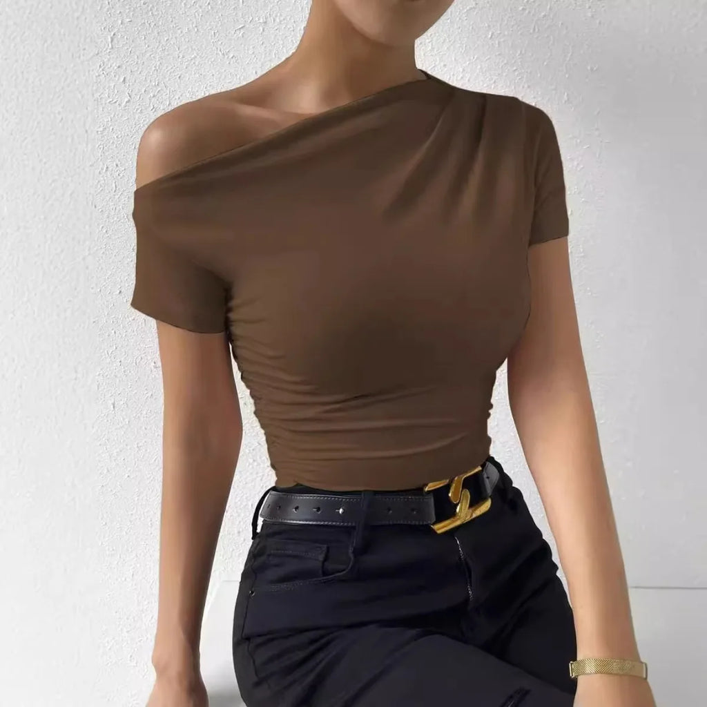 Off-Shoulder Pleated Top