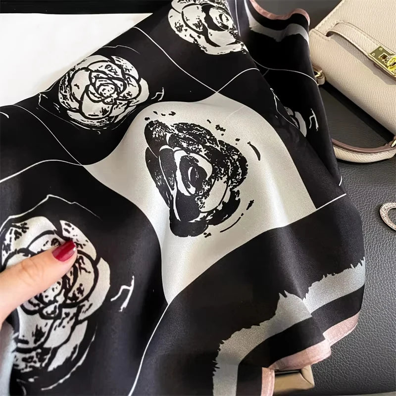 Real Silk 53cm Printed Scarf