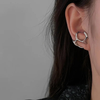 Irregular Metal Clip Earrings