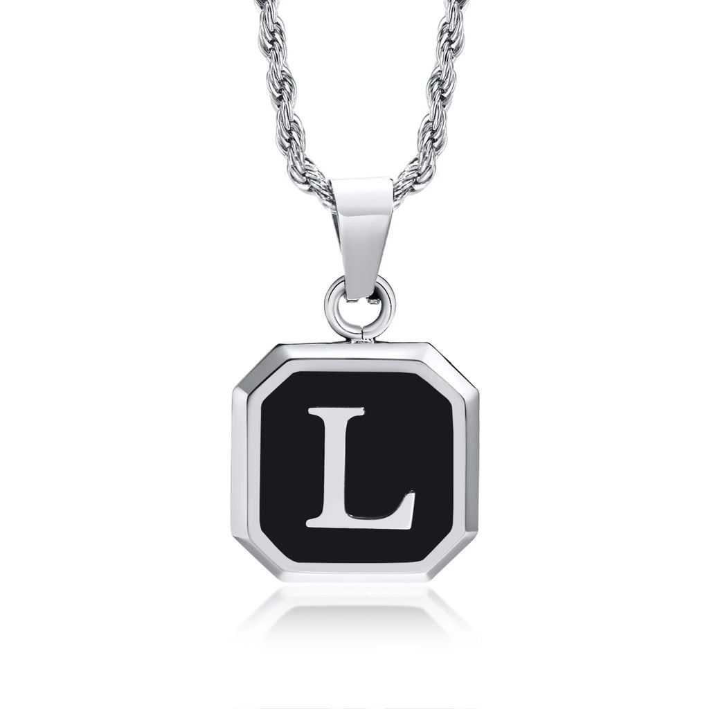 Initials Letter Pendant Necklace