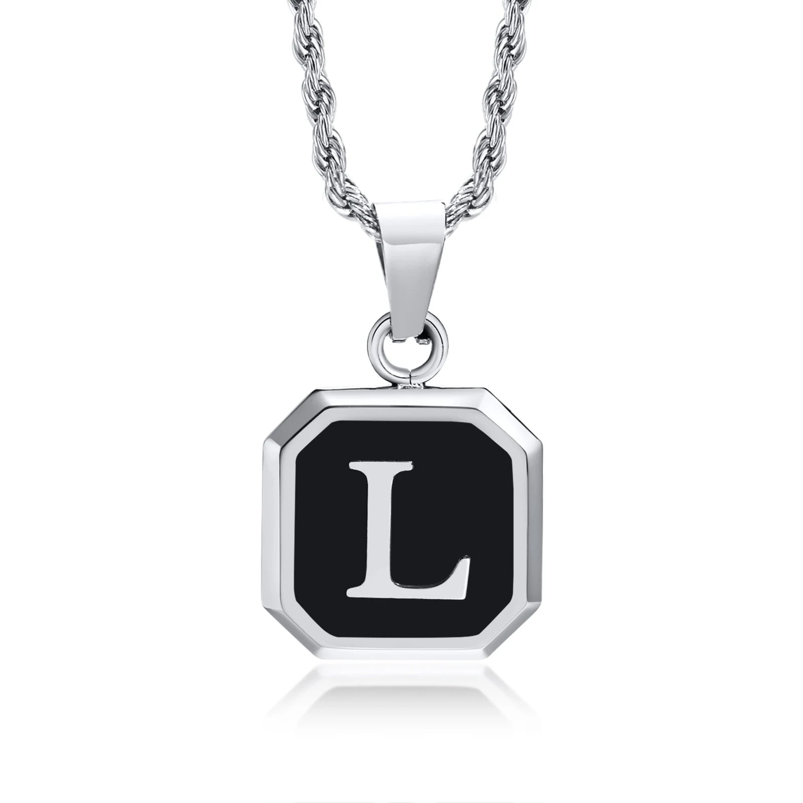 Initials Letter Pendant Necklace
