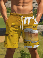 Splatter Print Beach Swim Trunks